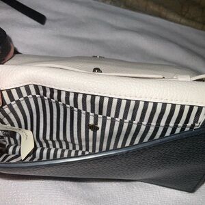 Kate Spade New York Black White Leather Bow Crossbody Bag w/ Dust Bag